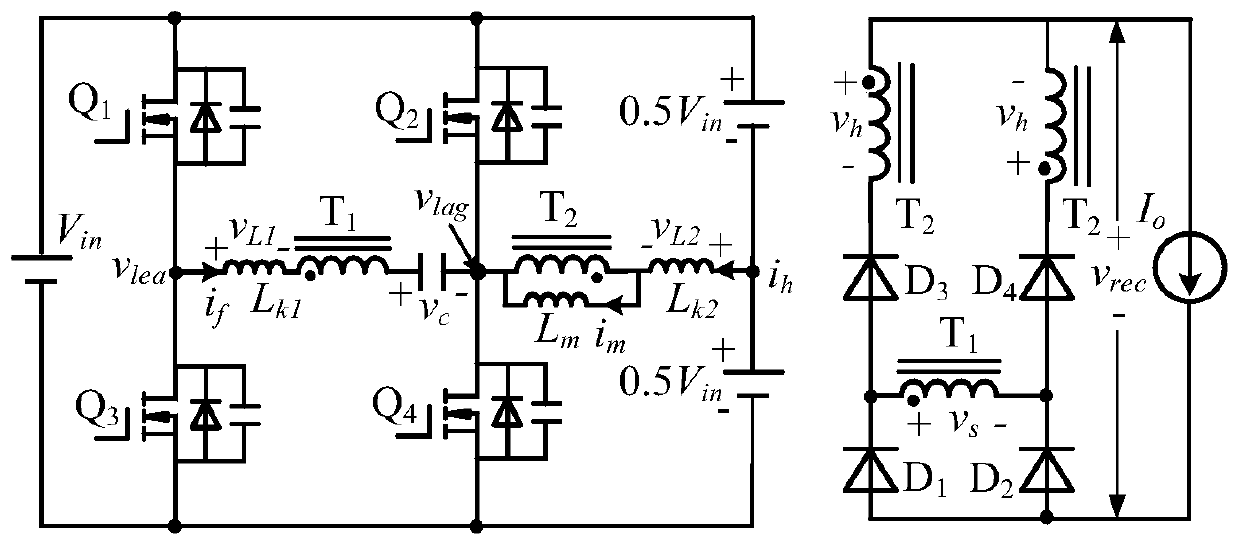 A Half-Bridge-Full-Bridge Combined DC Converter Based on Component Multiplexing