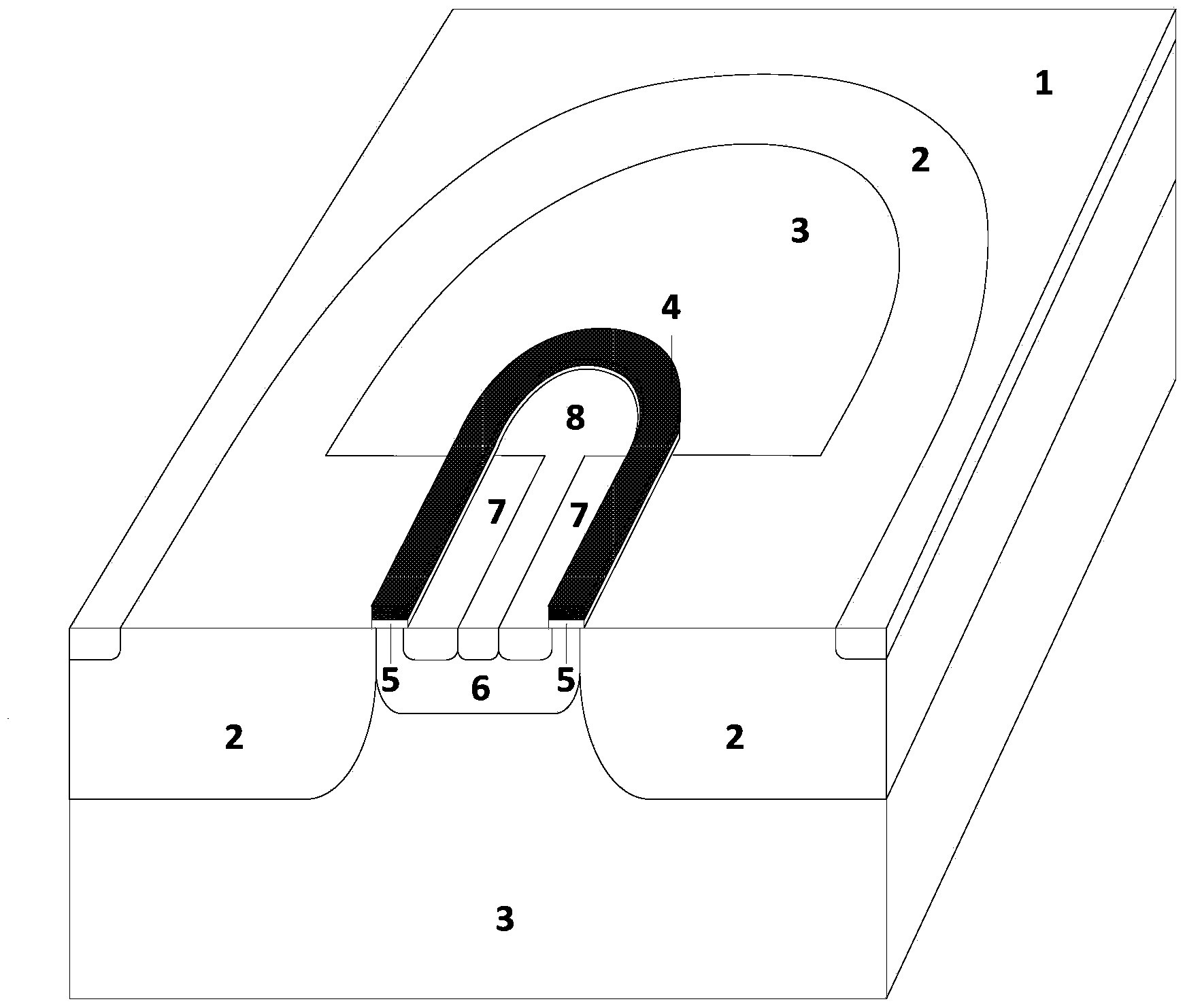 Junction terminal structure of transverse high-voltage power semiconductor device