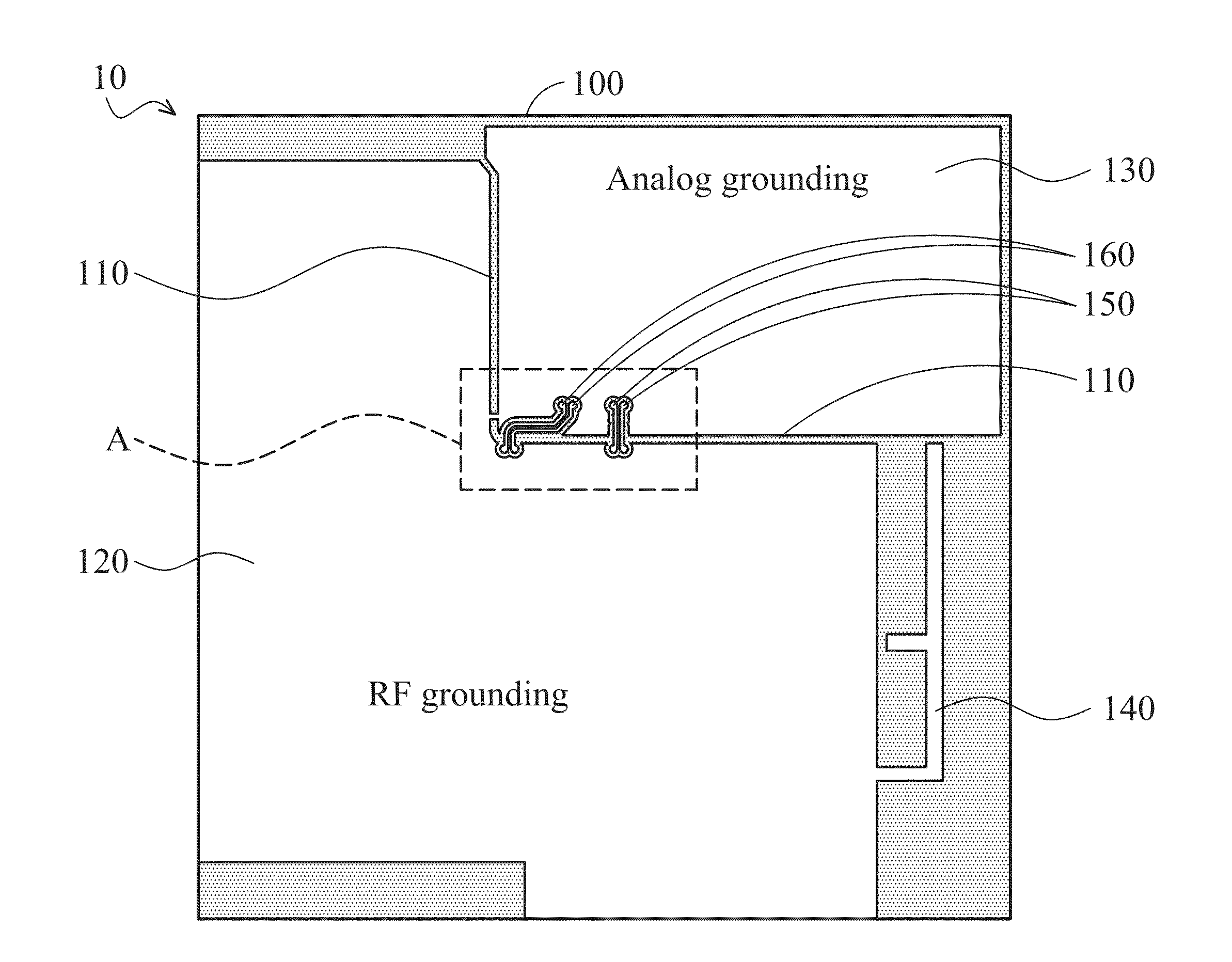 Device and grounding device for enhancing ems and wireless communication device