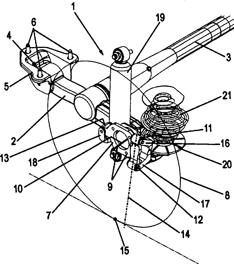 Twist-beam rear axle for a vehicle