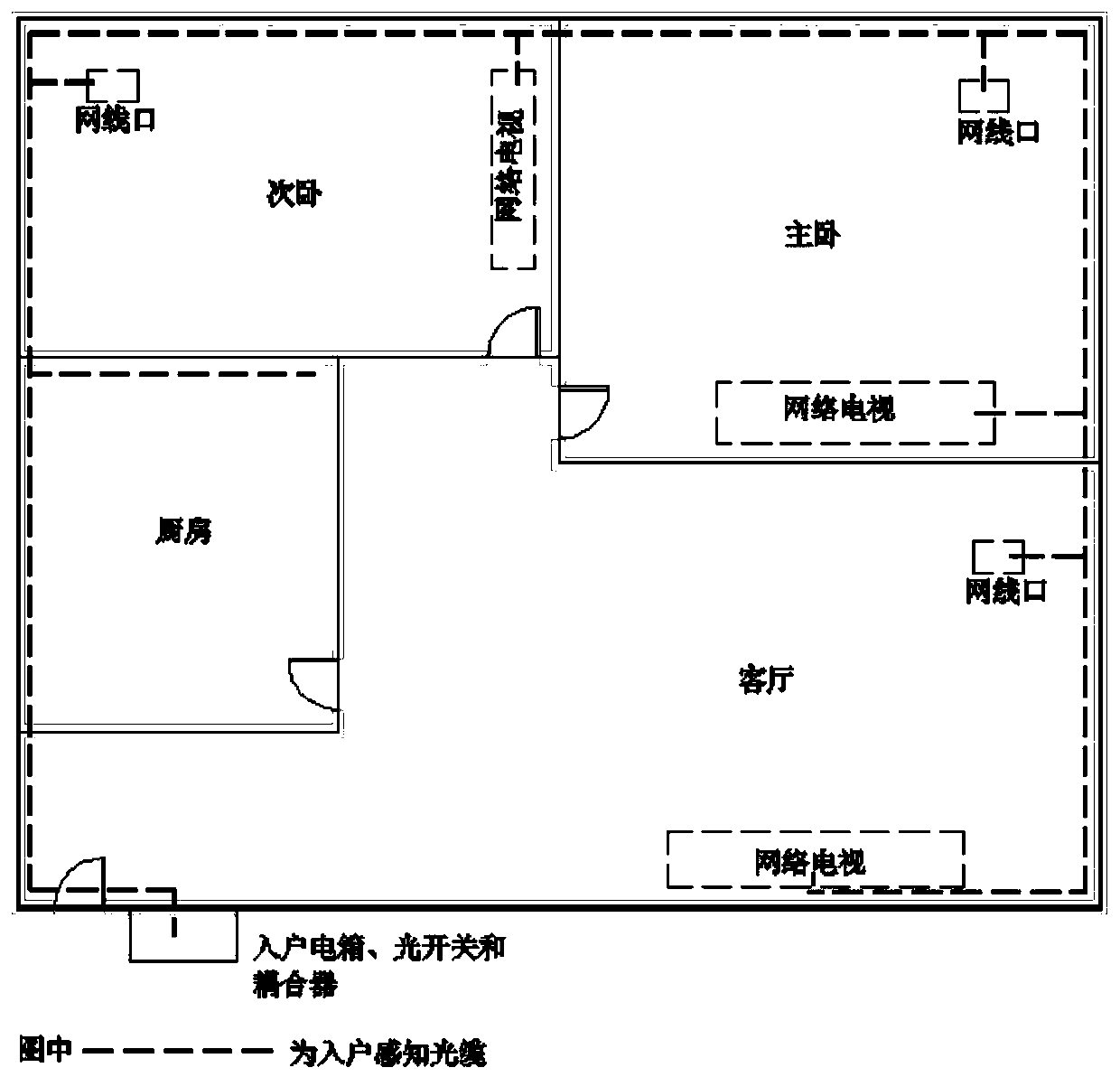 Building vibration monitoring system based on household communication optical cable