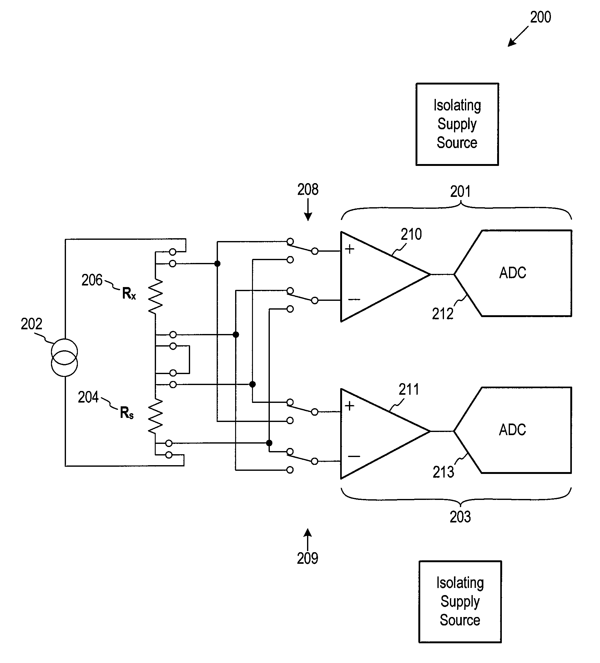 Resistance bridge architecture and method