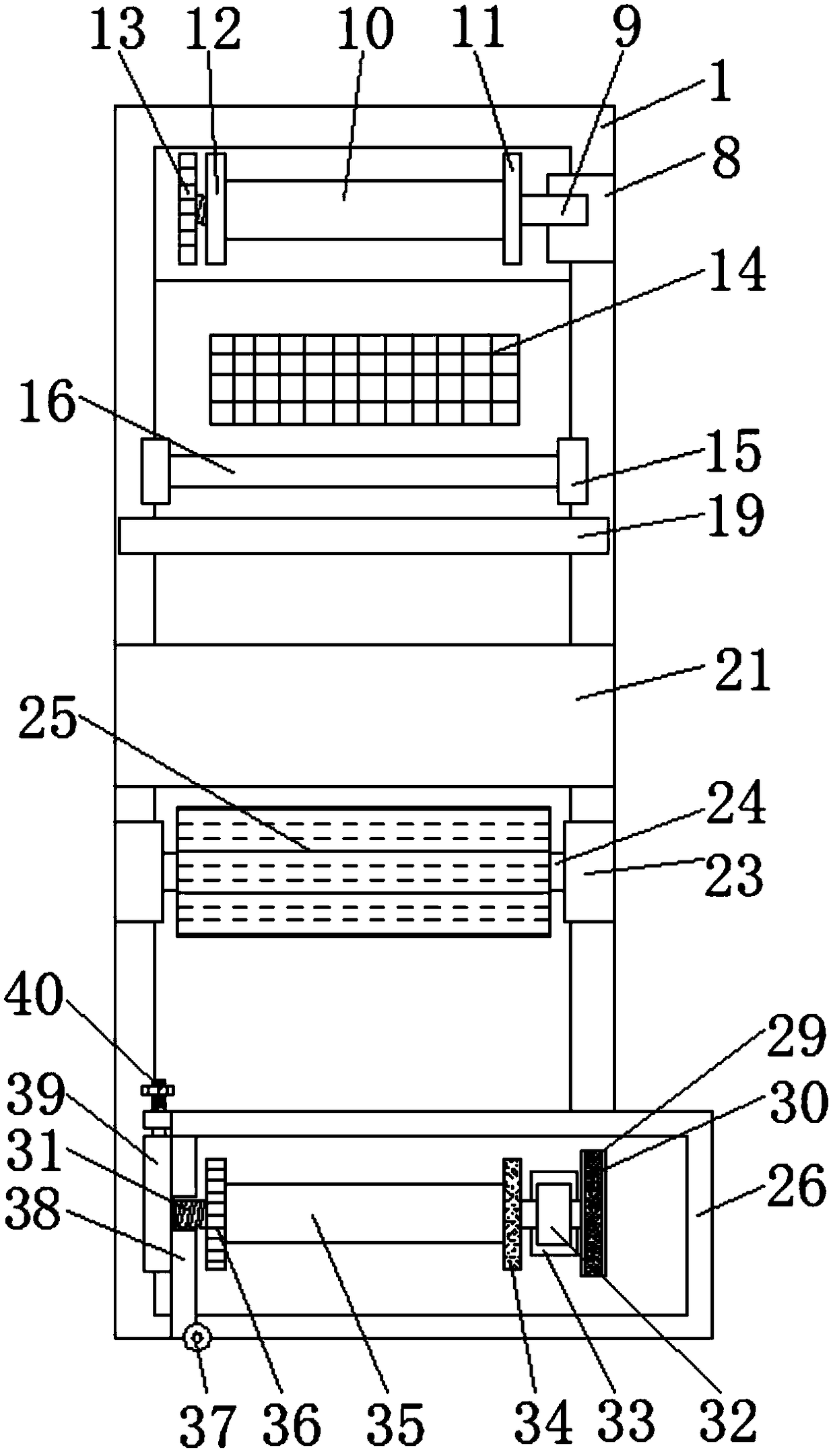 Dust removal device for needle spinning