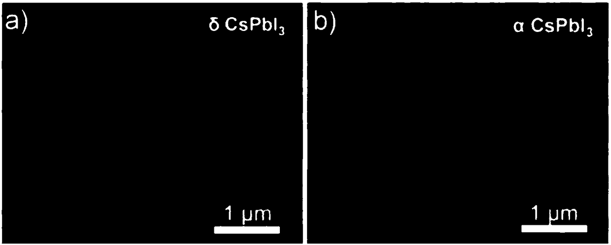 Efficient and stable pure inorganic cubic phase perovskite solar cell and preparation method thereof