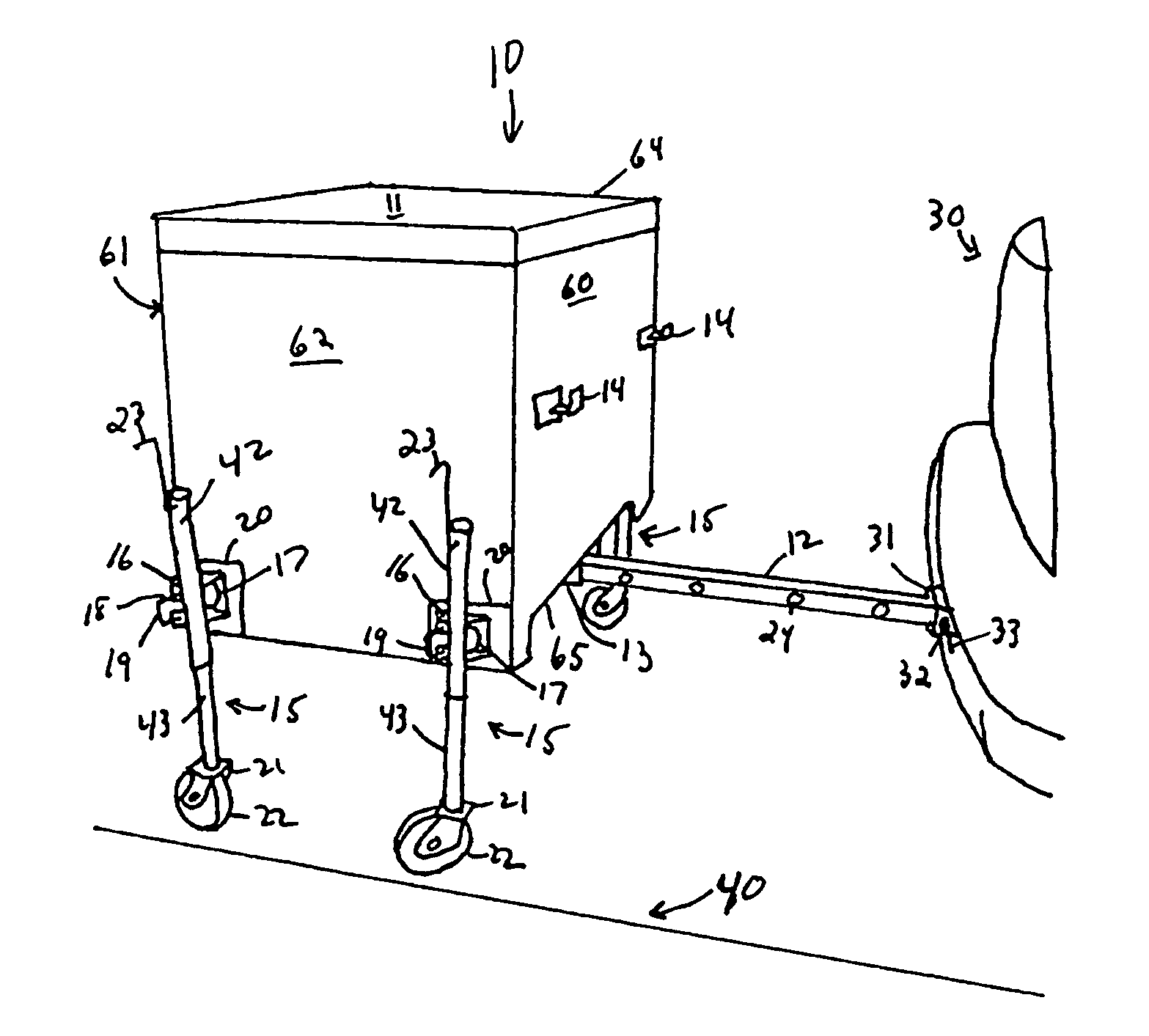 Portable hitch mounted cargo carrier