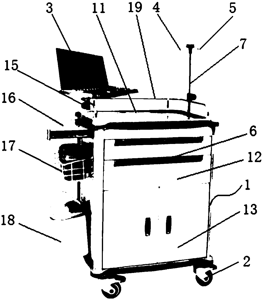 Multifunctional medical nursing vehicle and application thereof