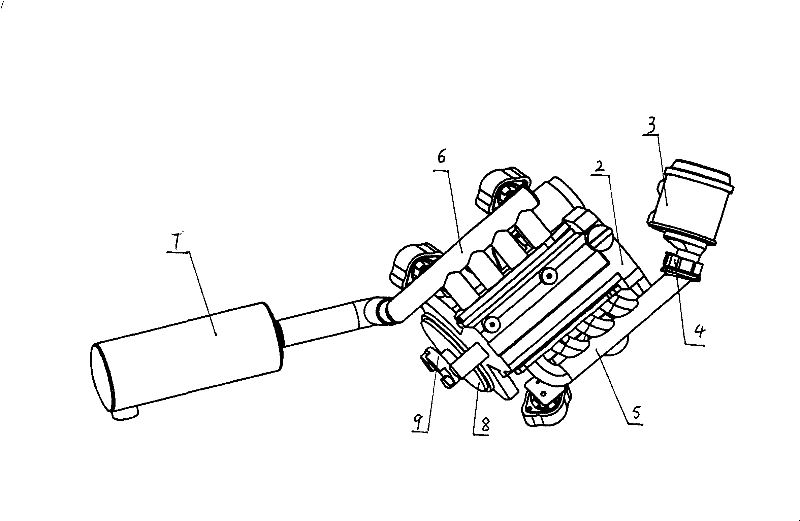 Motorboat power engine modified by using K14B engine and modification method