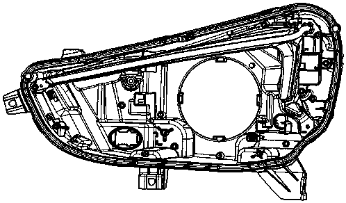 Novel automobile light guide fixing structure