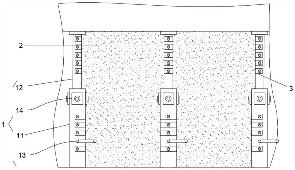 Reinforced protection structure for side wall of foundation pit