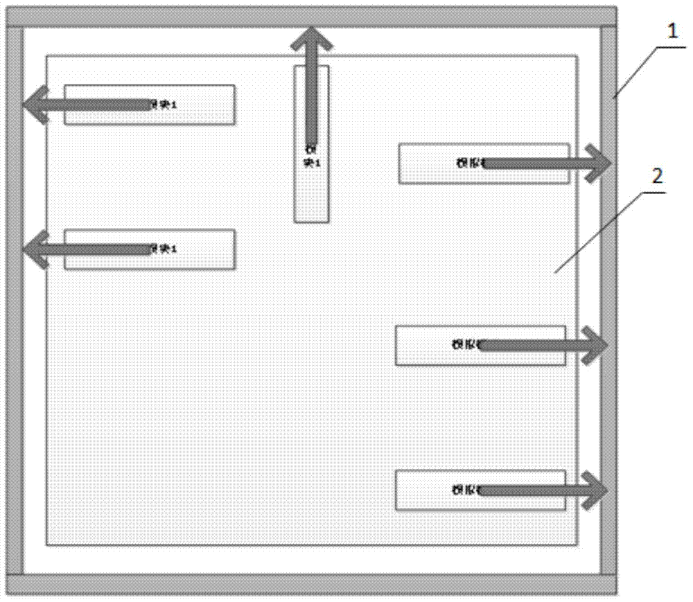 Layout method and device for realizing interference-free power supply of internal analog modules of chip