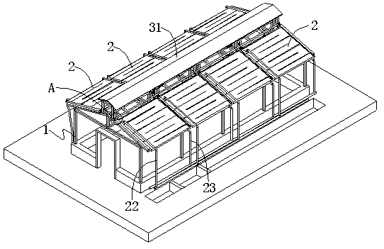 Vegetable greenhouse capable of achieving cooling and preventing exposure to sun