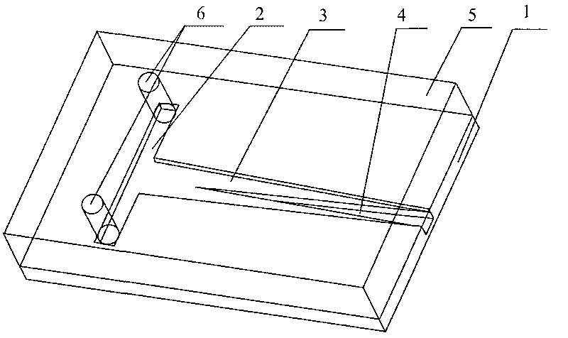 Chip-in micro-mixer and preparation method thereof