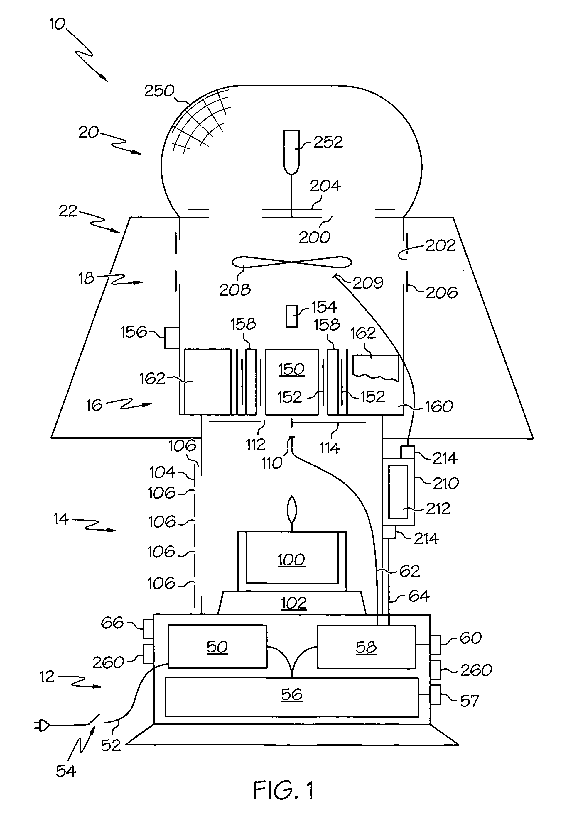 Lamp with protected combustion chamber