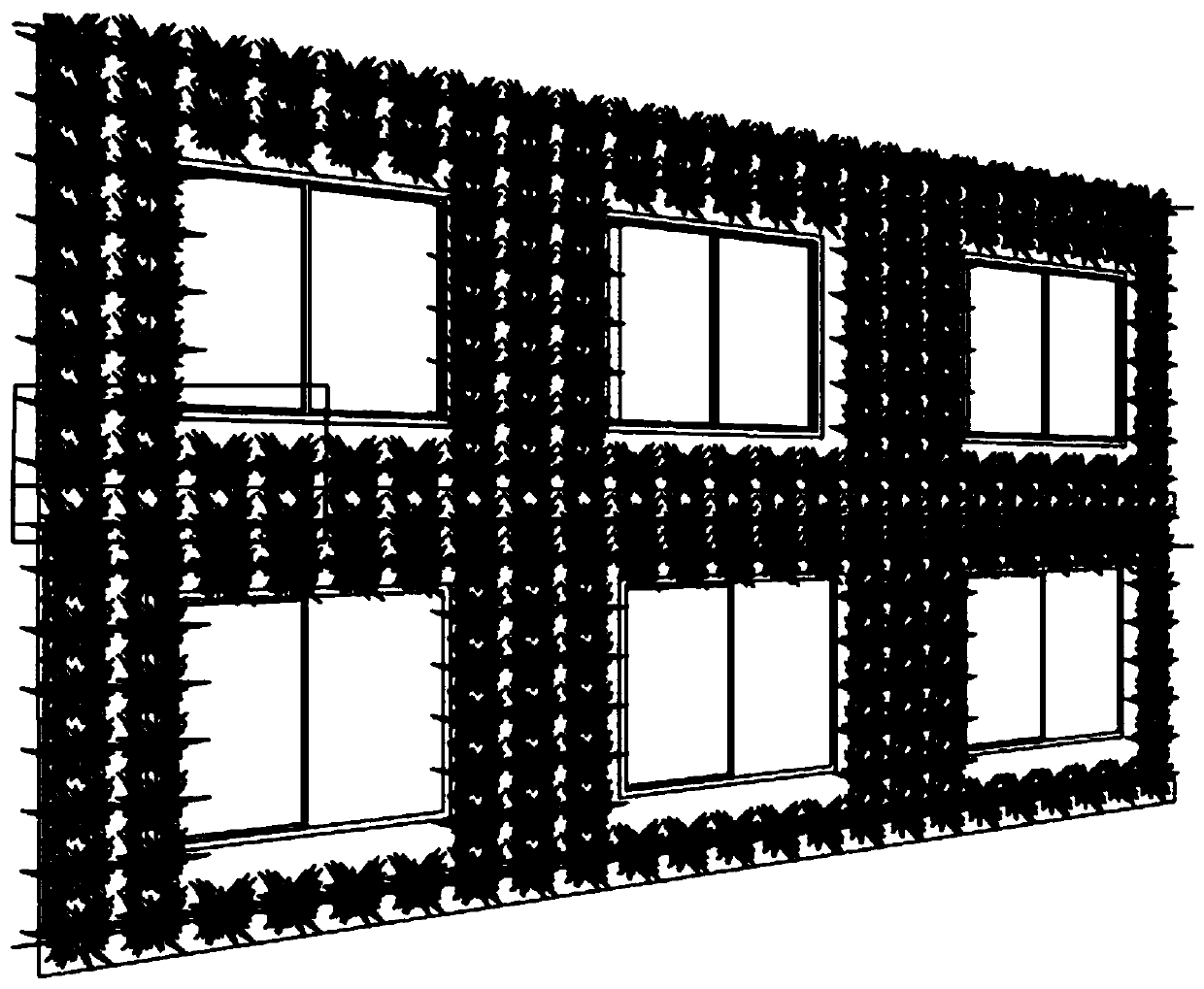 Greening circulating system based on plant cultivation on building outer wall and wastewater utilization