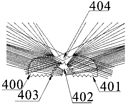 Light source structure wide in light outgoing face