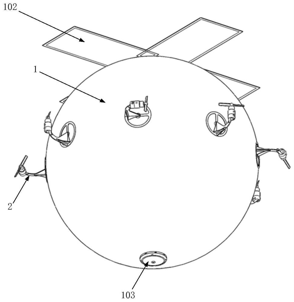 A composite aeroplane with rotor and inflatable airbag with vector thrust