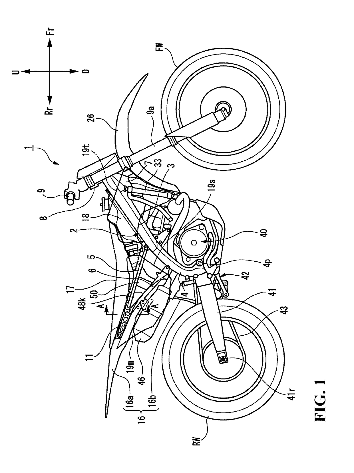 Vehicle body frame of saddle-ride-type vehicle