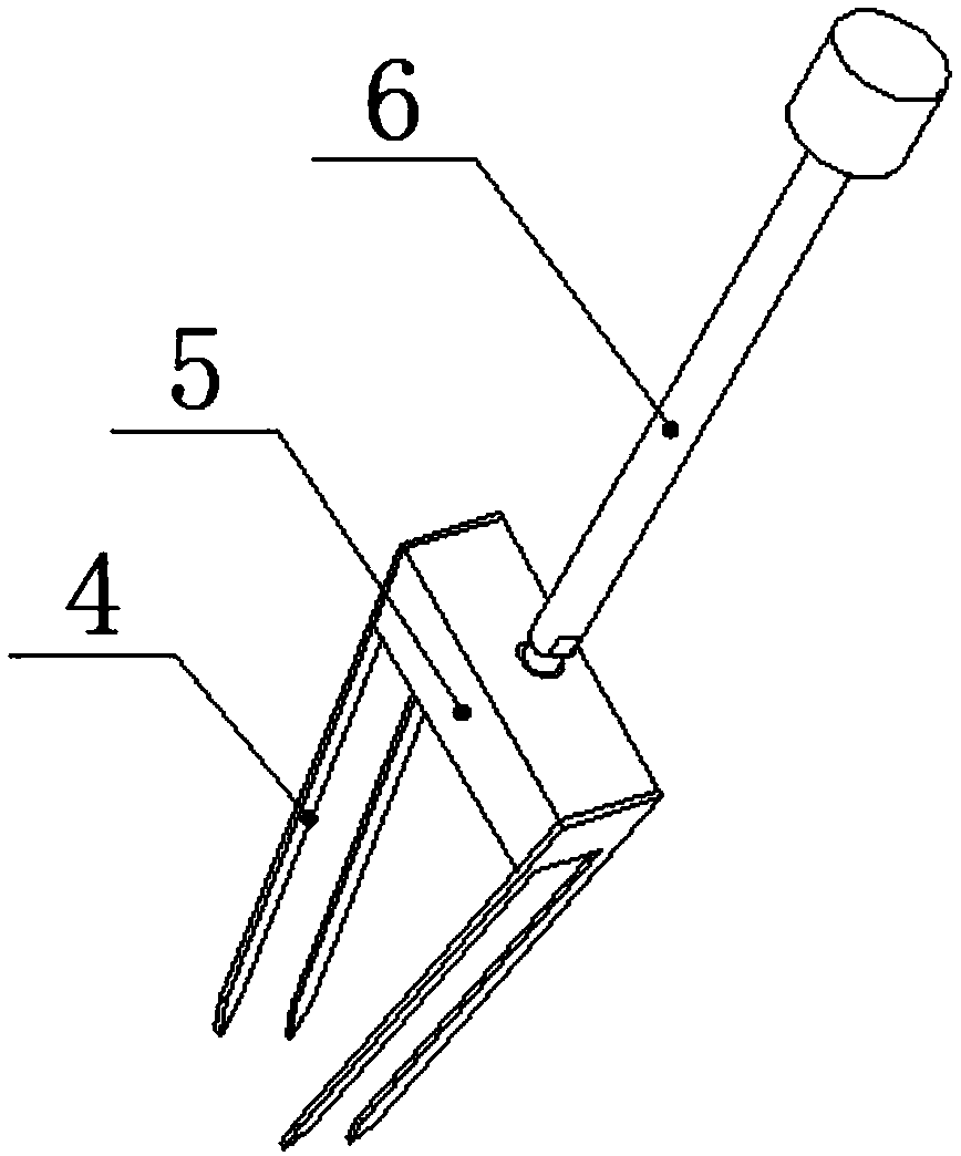 Seedling pushing and inclined cutting type pot clamping and seedling picking end actuating device and method