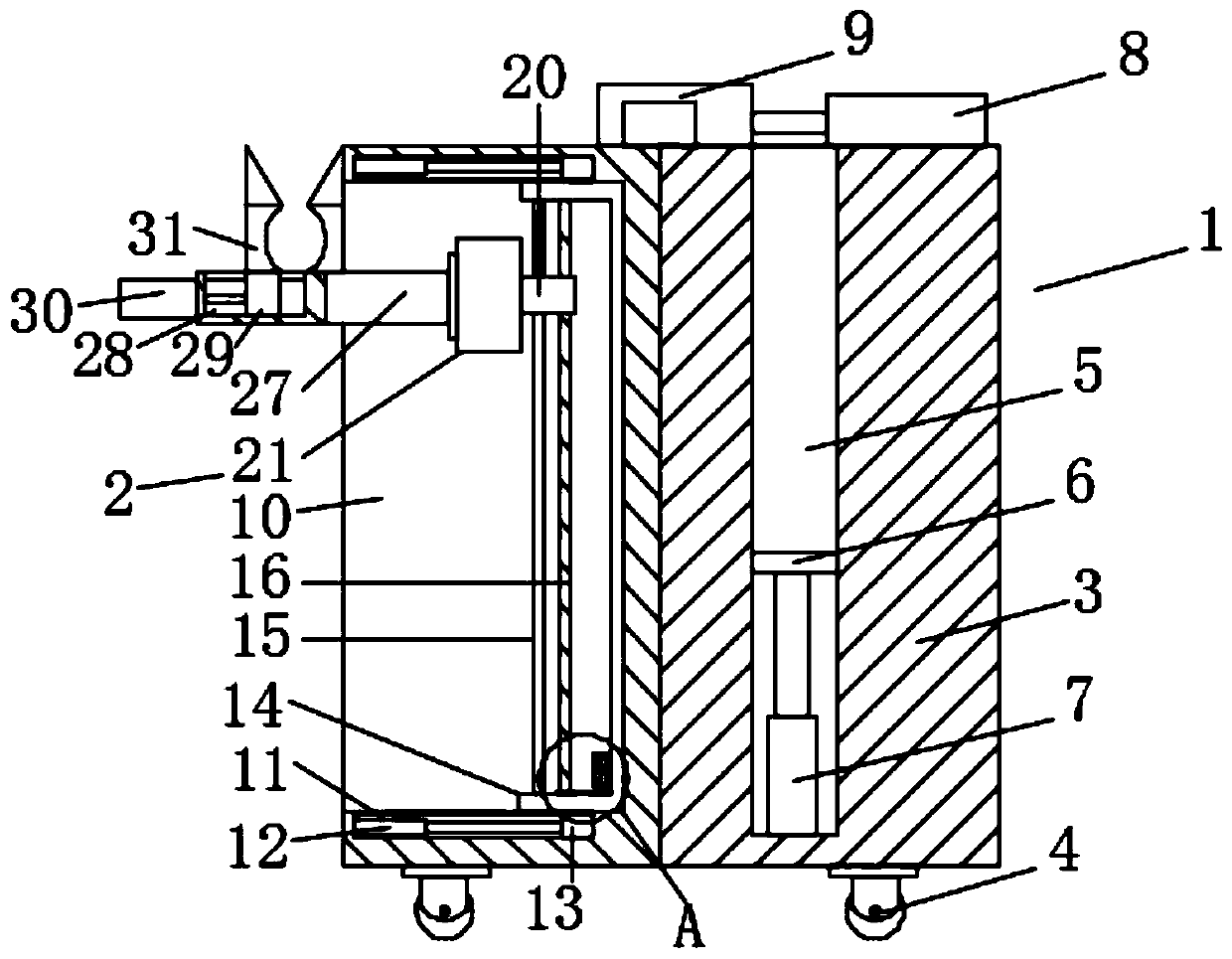 Auxiliary device for installing of flag lamp poles along road