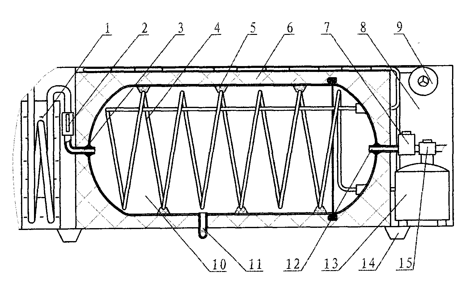 Sedan energy storage rapid cooler