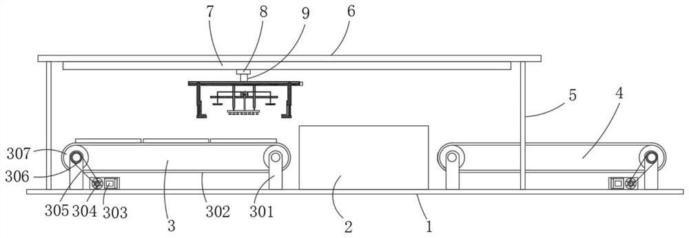 A liquid crystal display glass plate assembly line automatic surface treatment equipment