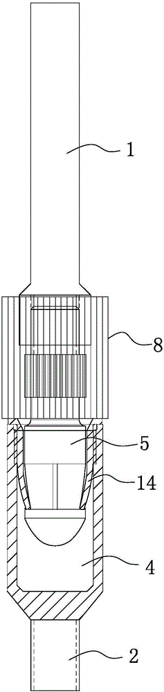 Automatic adjustable connecting piece capable of achieving upper screwing and lower locking