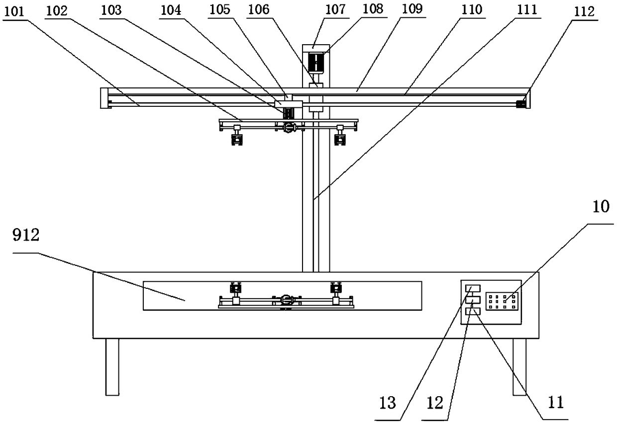 A meridian column automatic moxibustion bed