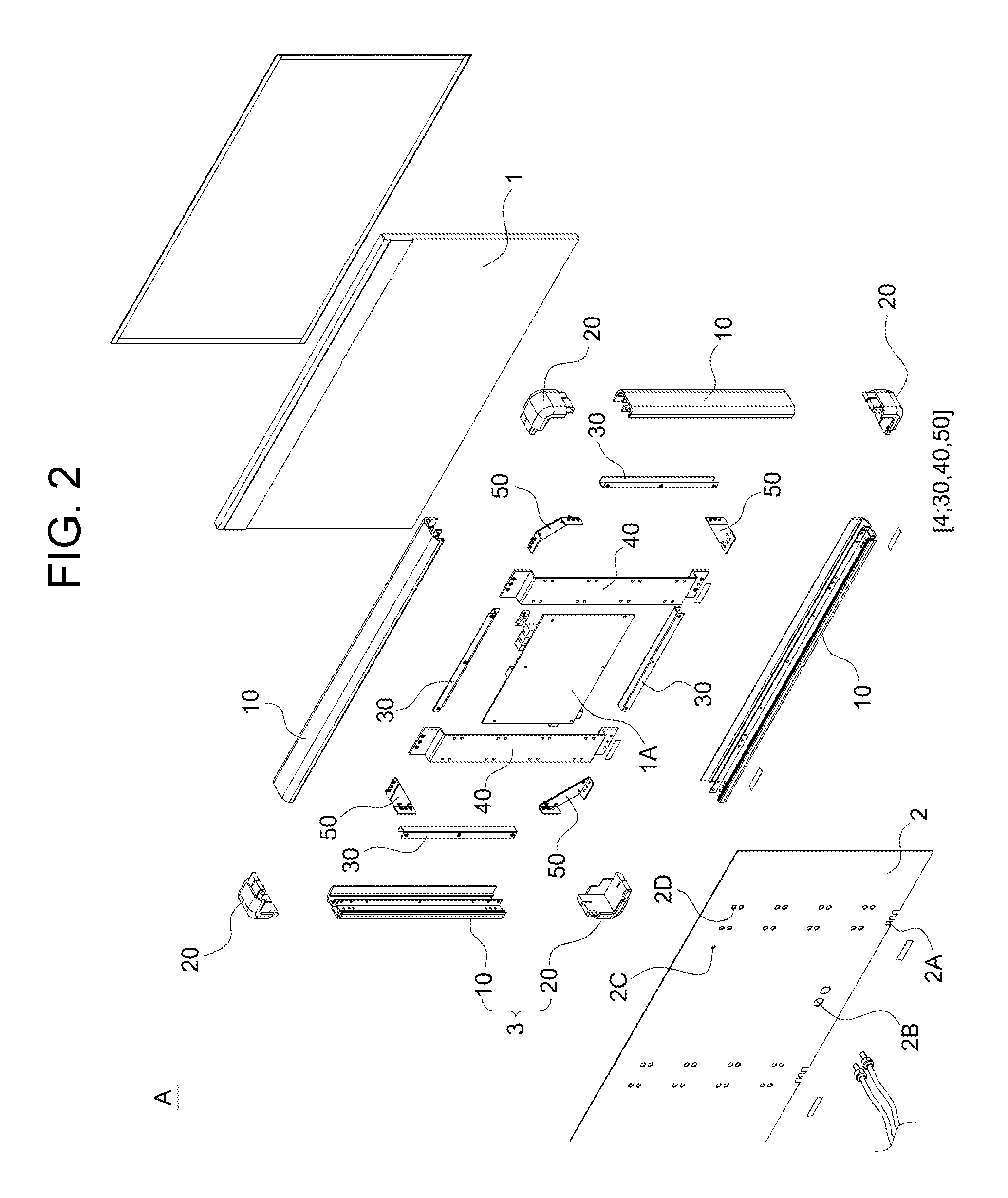 Frame assembly for display panel