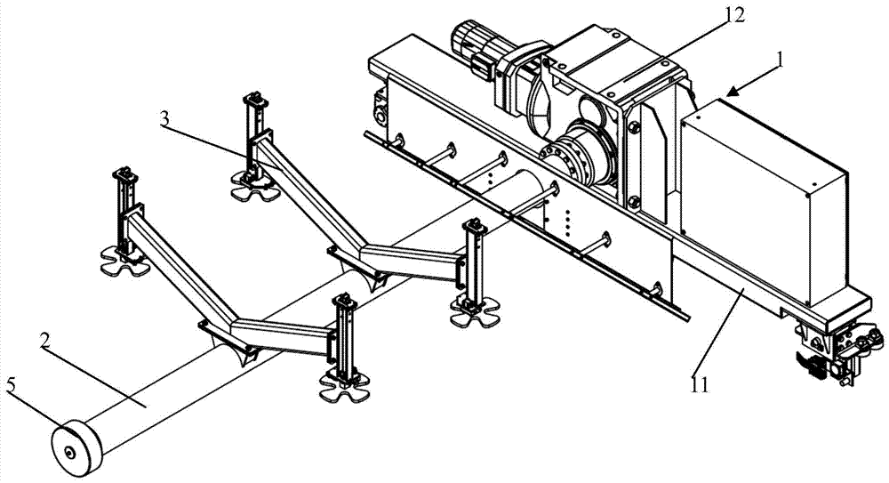 Turning machine for conveying material