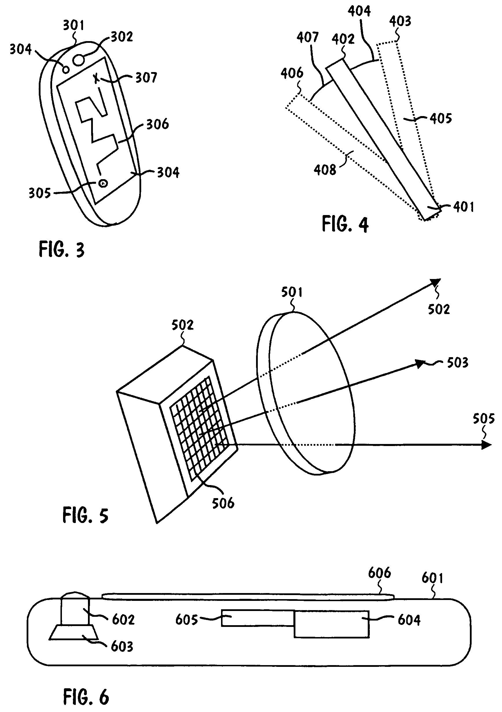 Mobile device with wide-angle optics and a radiation sensor