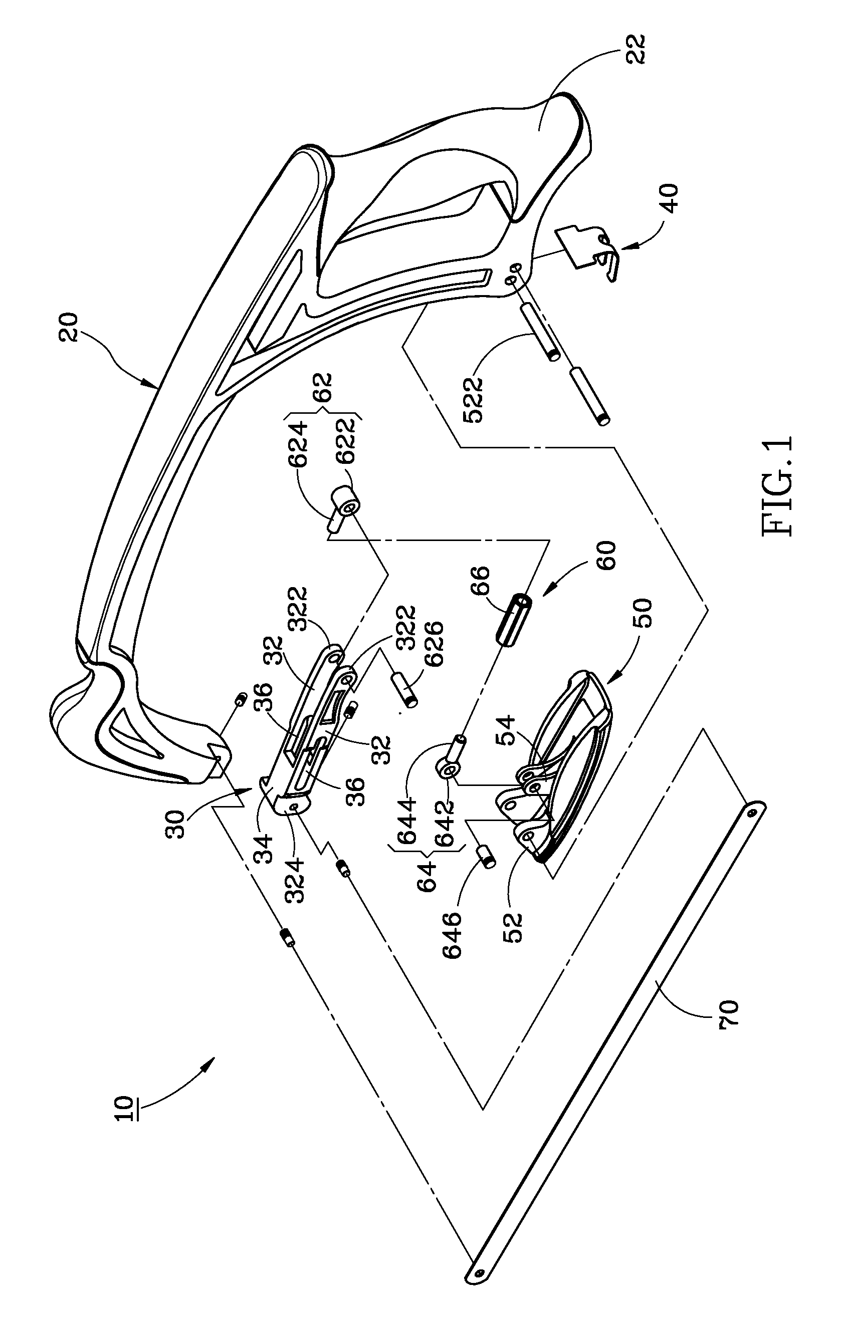 Saw bow for handsaw