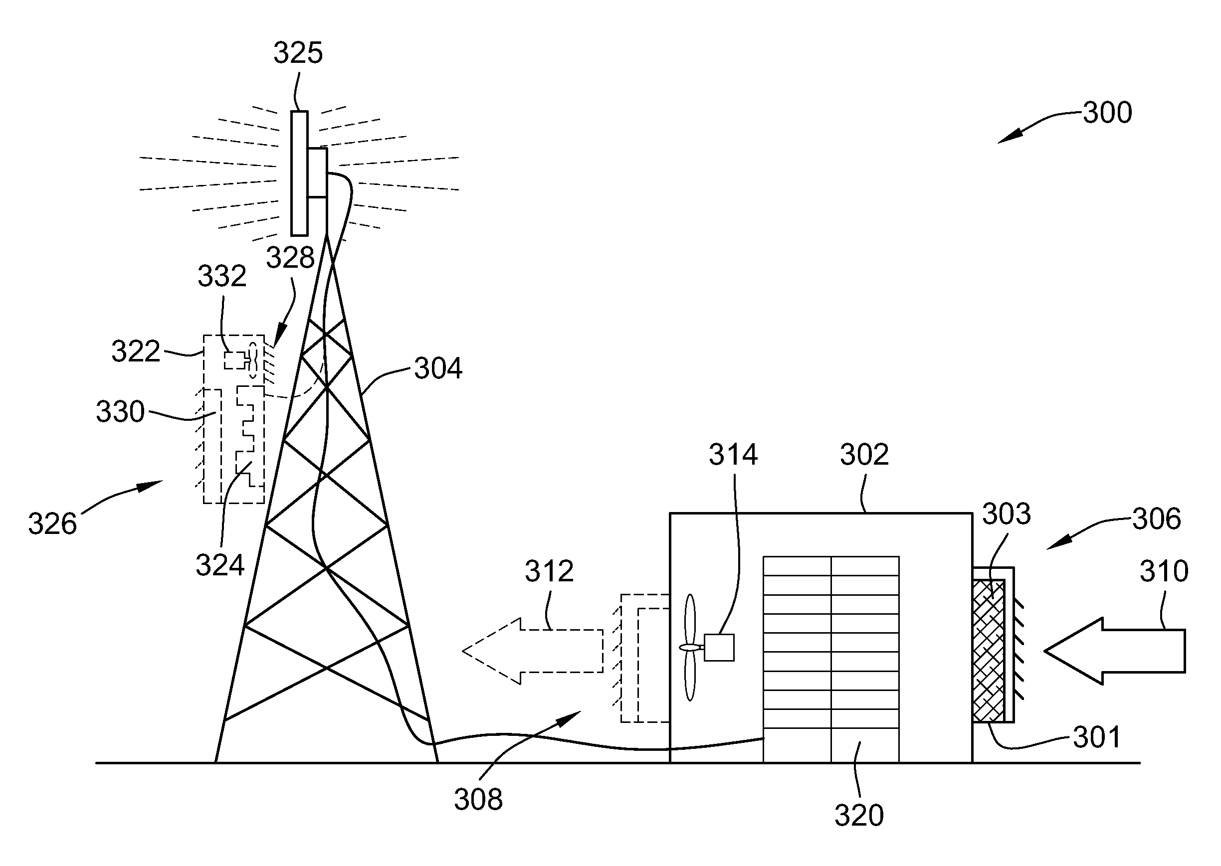 Air cooling system incorporating membrane-free filter and/or integral framing for filter