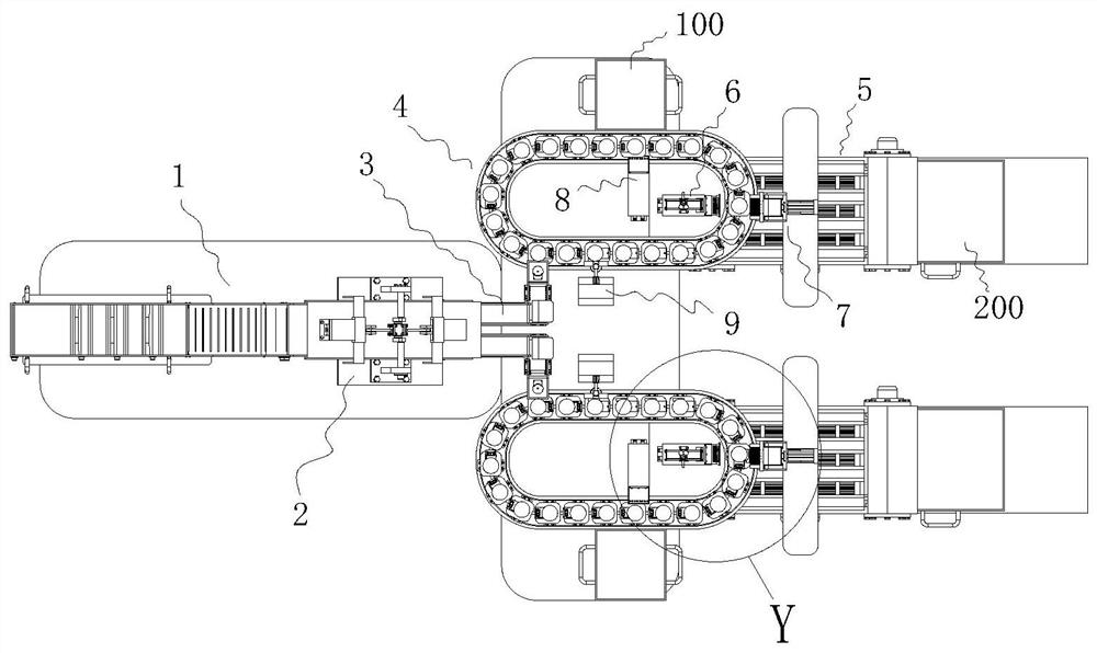 A multi-station reciprocating circulation type scallop shell opening and meat taking machine