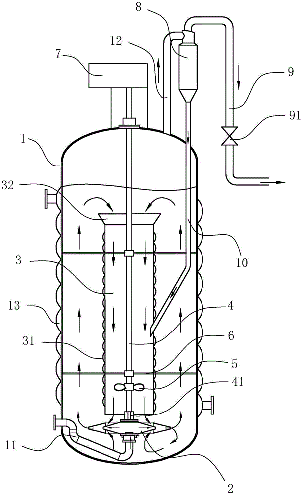 Self-suction airlift fermenting tank