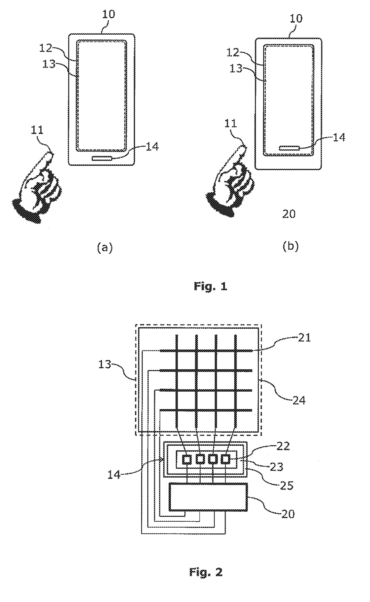 Control interface device and fingerprint sensor