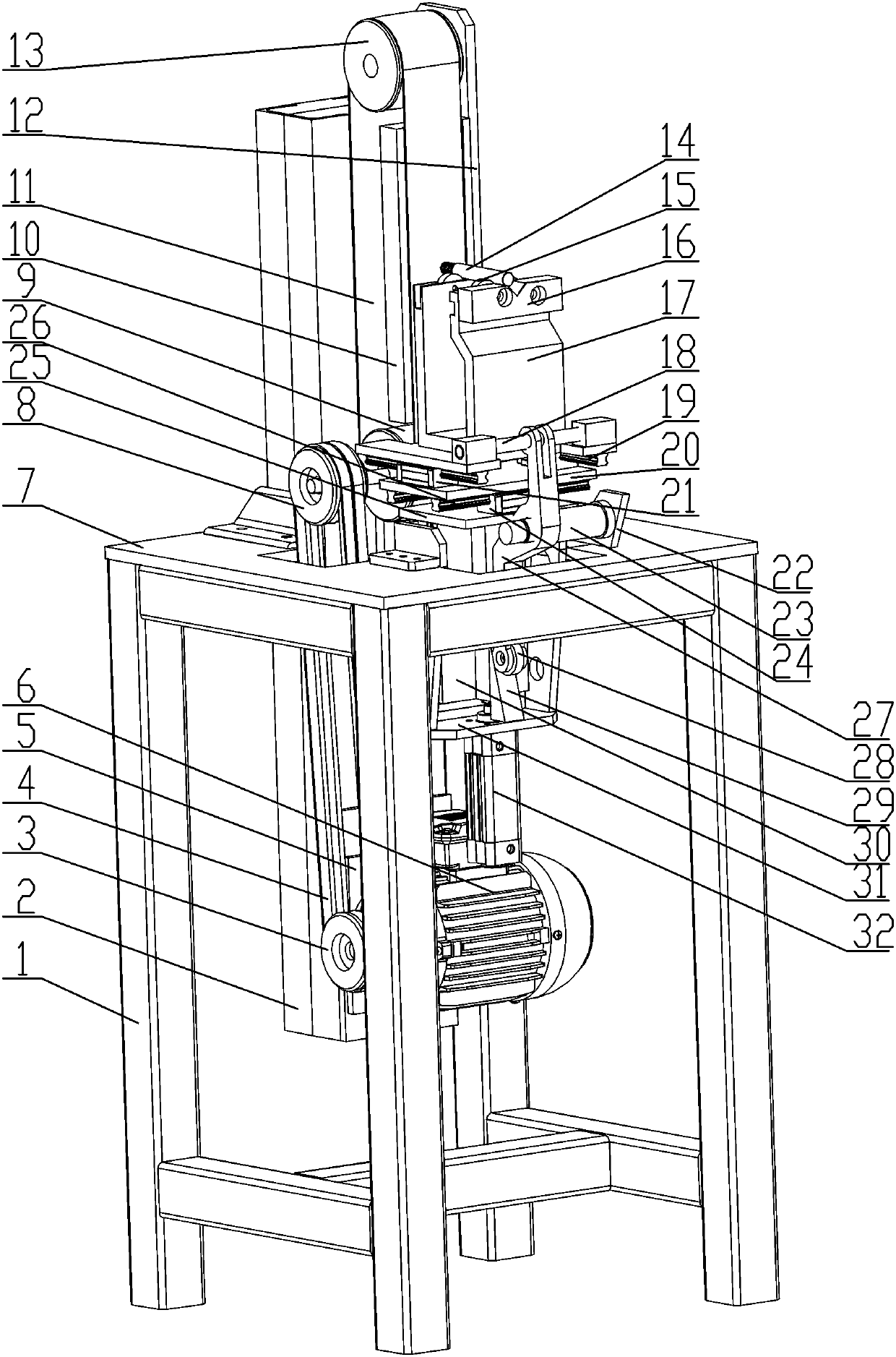 Shaft end grinding and polishing device and method