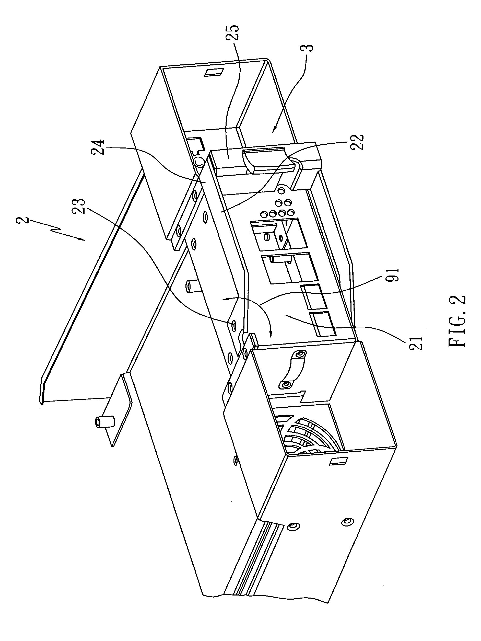 Rotary-releasing device for power supply