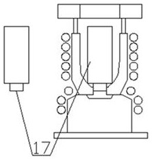 Quick casting cold crucible suspension furnace and alloy smelting method