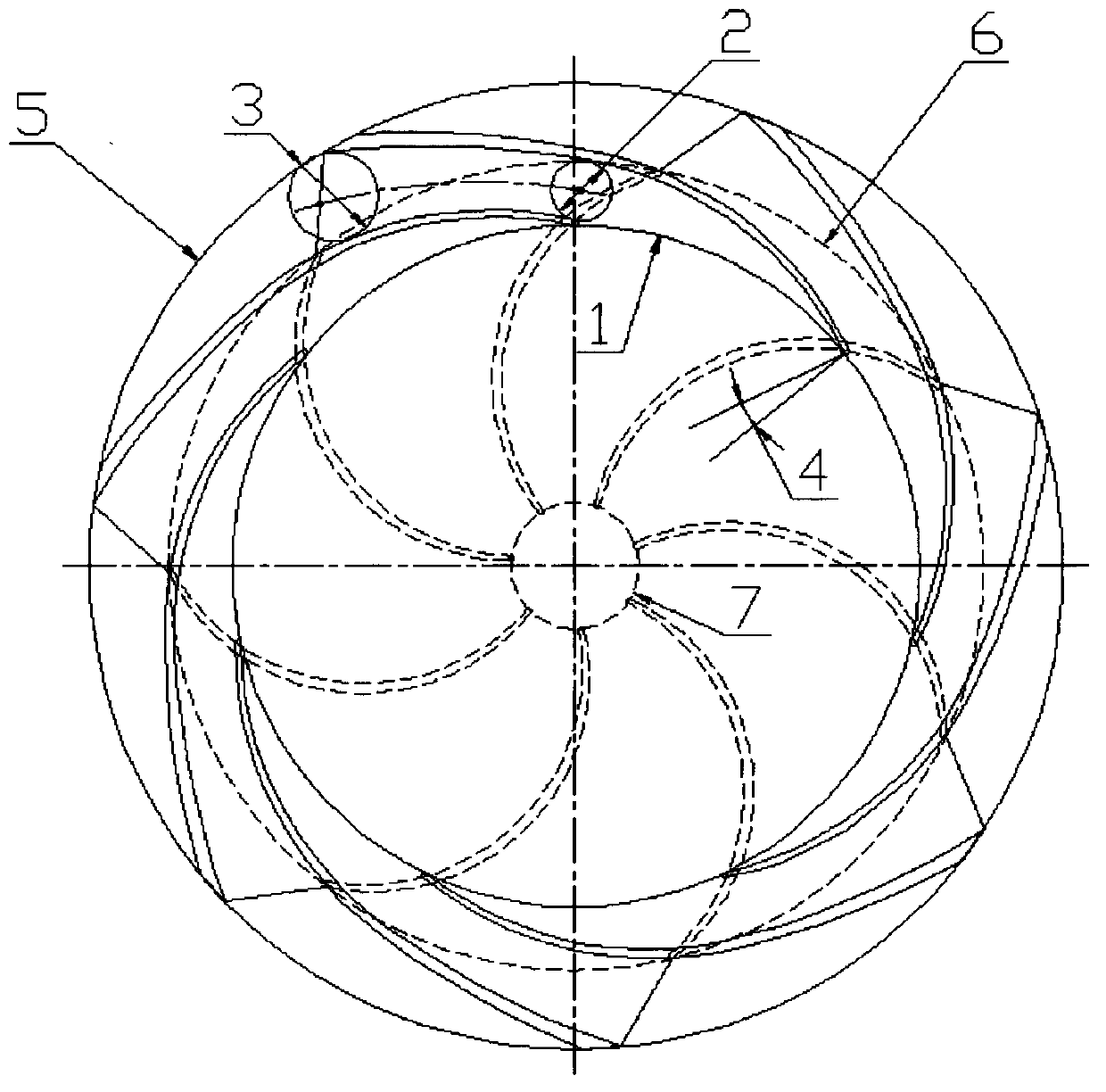 Multiple operating condition design method of centrifugal charging pump guide vane of nuclear power station