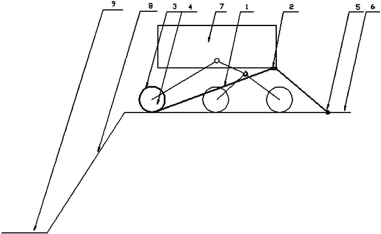 Rope assisting device suitable for departure of rover