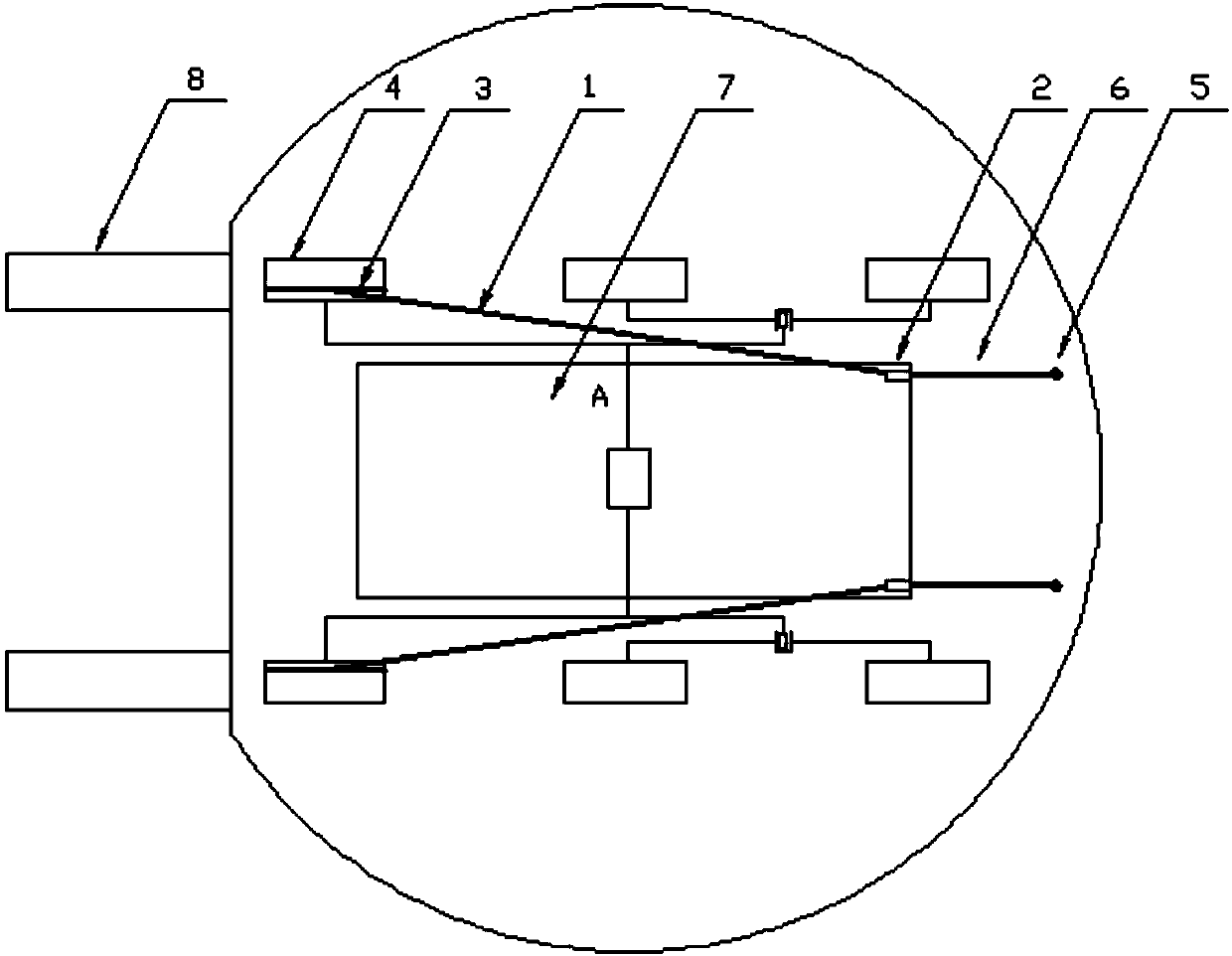 Rope assisting device suitable for departure of rover