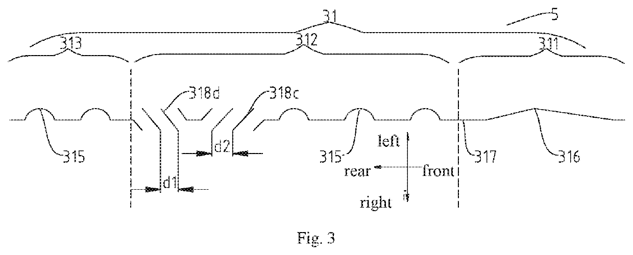 Fin and heat exchanger having same