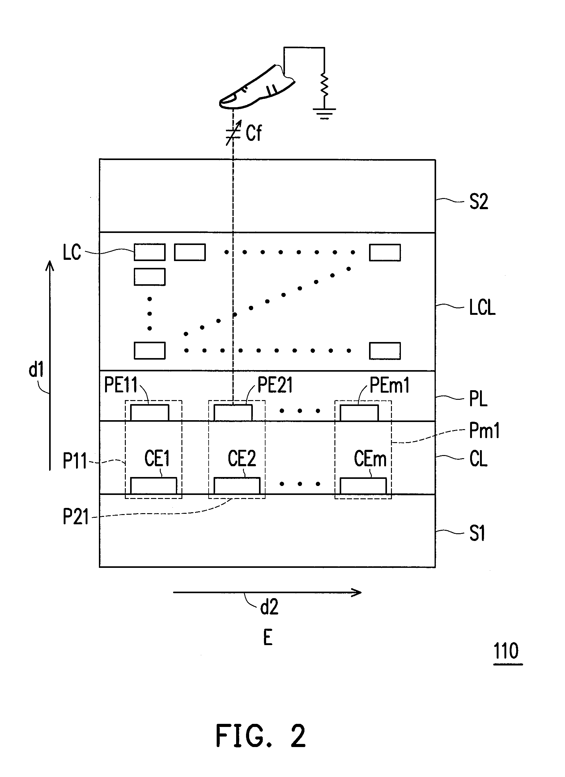 Display apparatus with touch sensing function