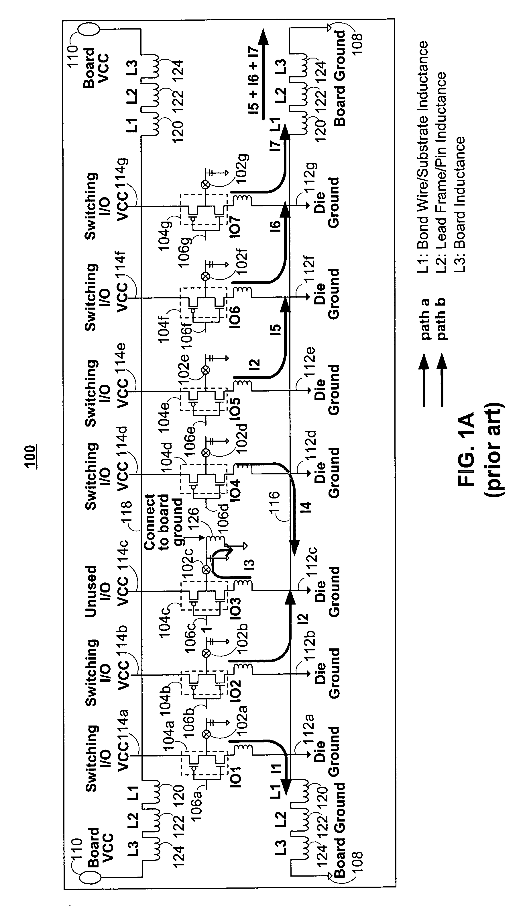 I/O circuitry for reducing ground bounce and VCC sag in integrated circuit devices