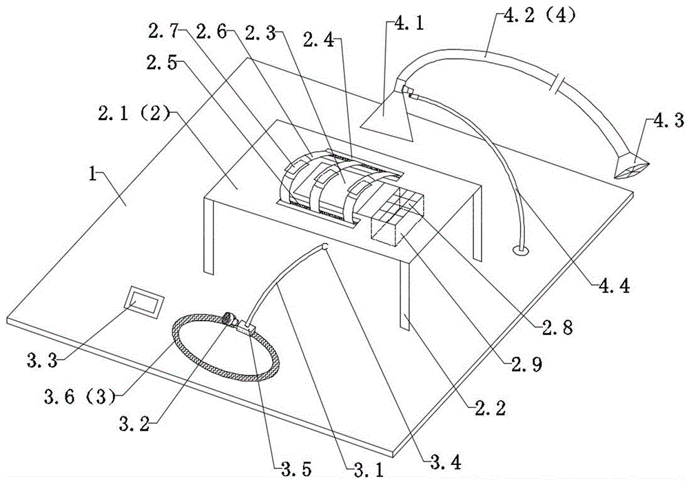 Intelligent-type acupoint-selection moxibustion apparatus for rat thorax and abdomen