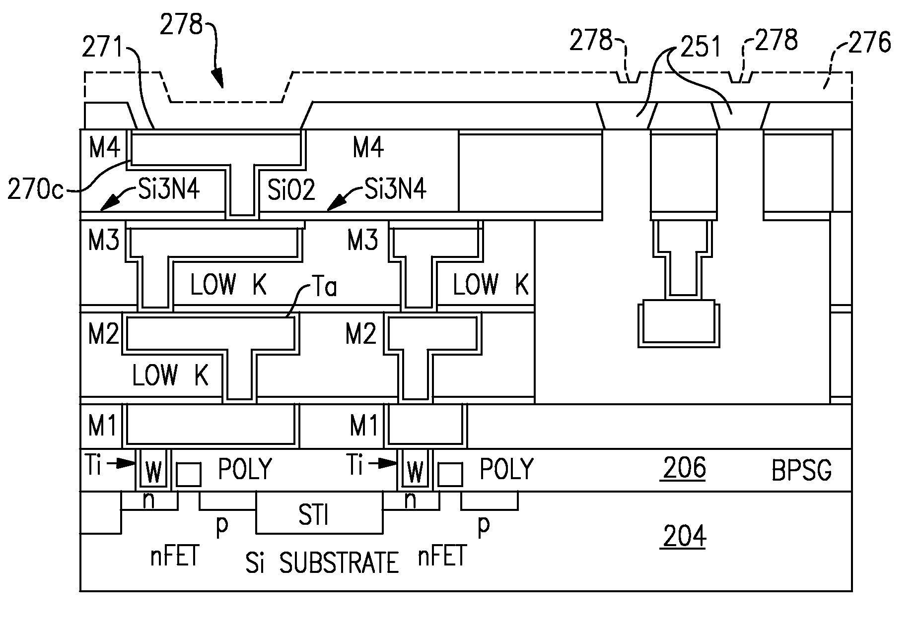 Air gap under on-chip passive device