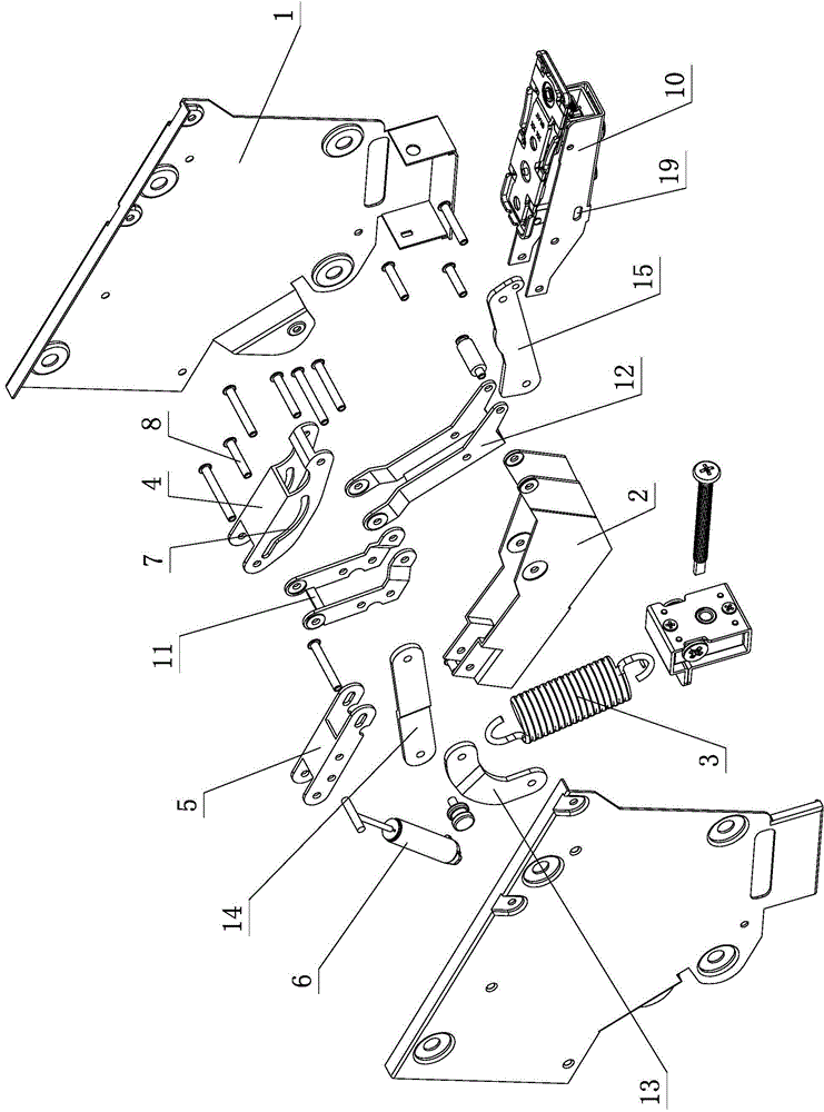 Adjustable damping hovering structure of flap-up door of furniture