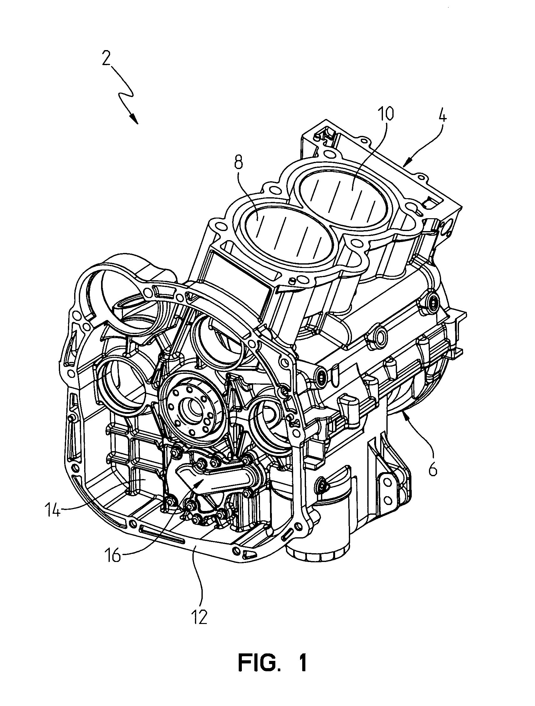 Wet oil sump for four cycle engine