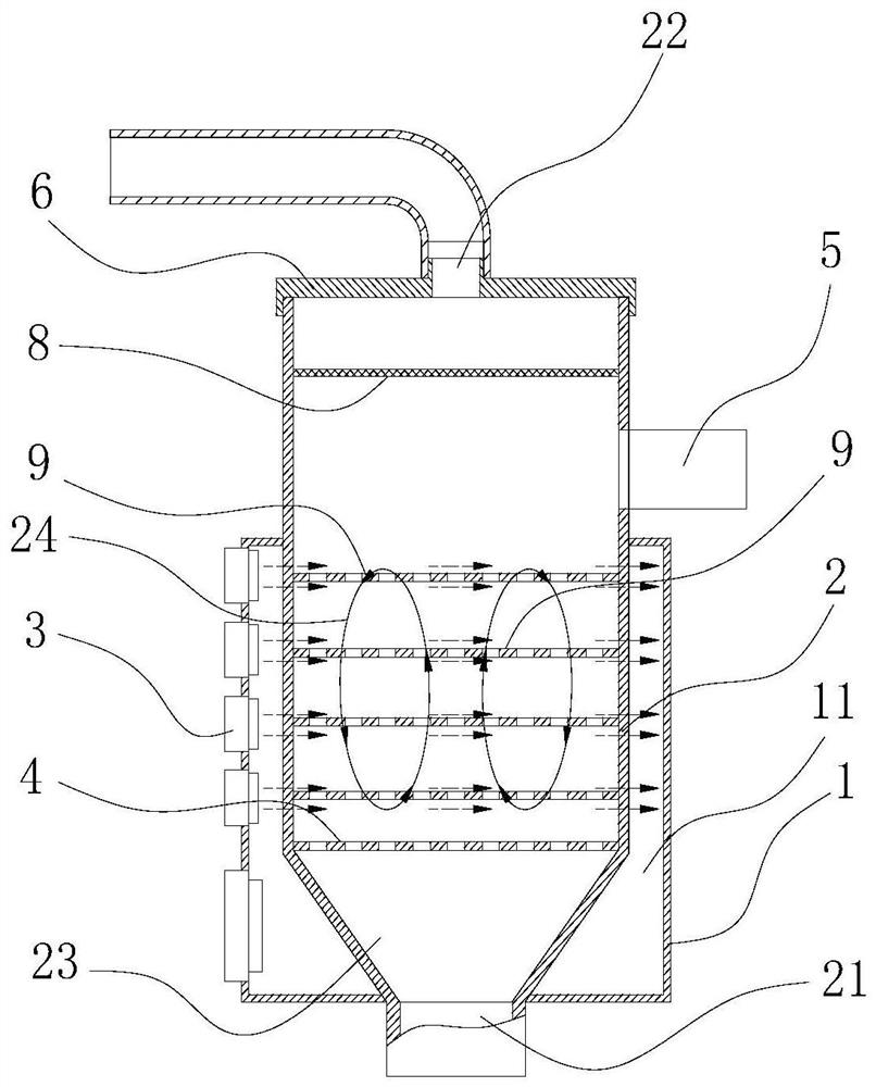 Microwave Treatment of Multiphase Fluidized Bed Reactor and Process of Treating Phosphogypsum