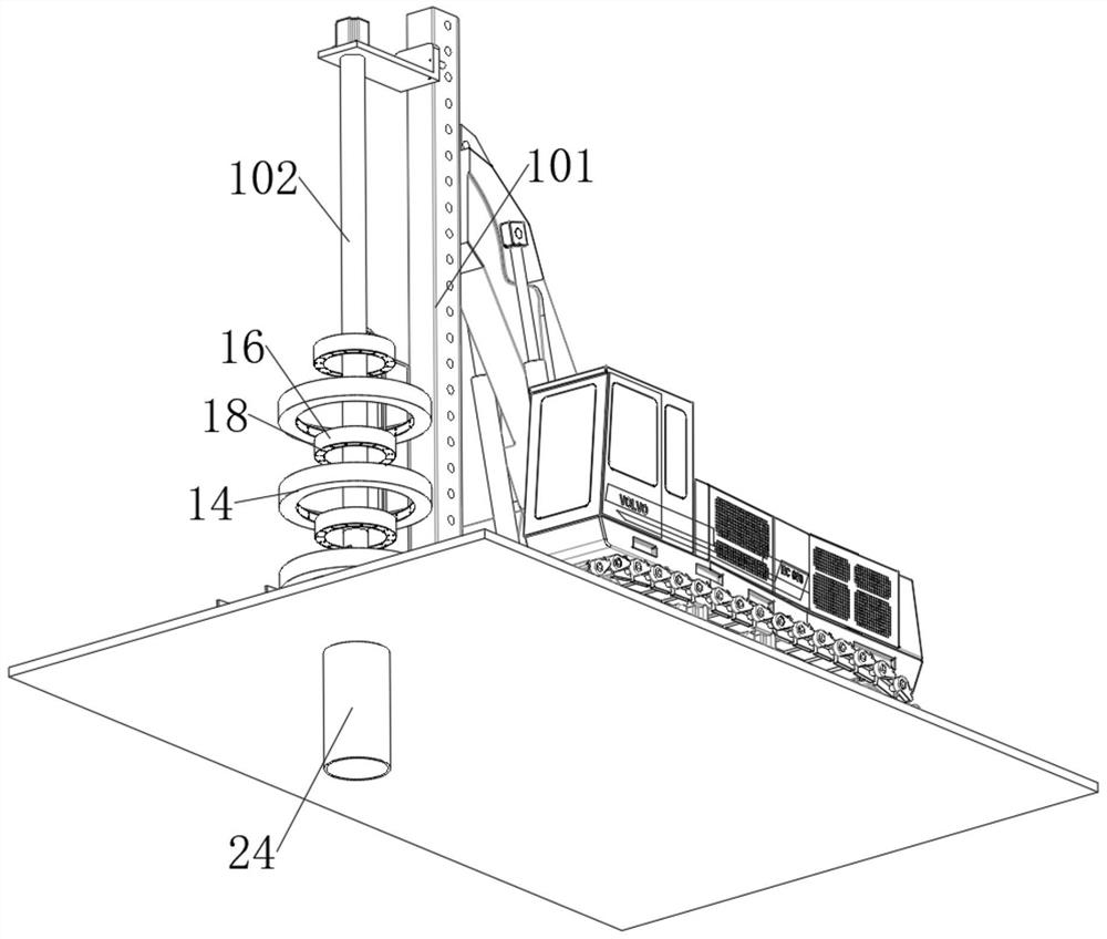 Piling device for urban road traffic engineering construction